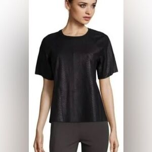 Vince black leather top